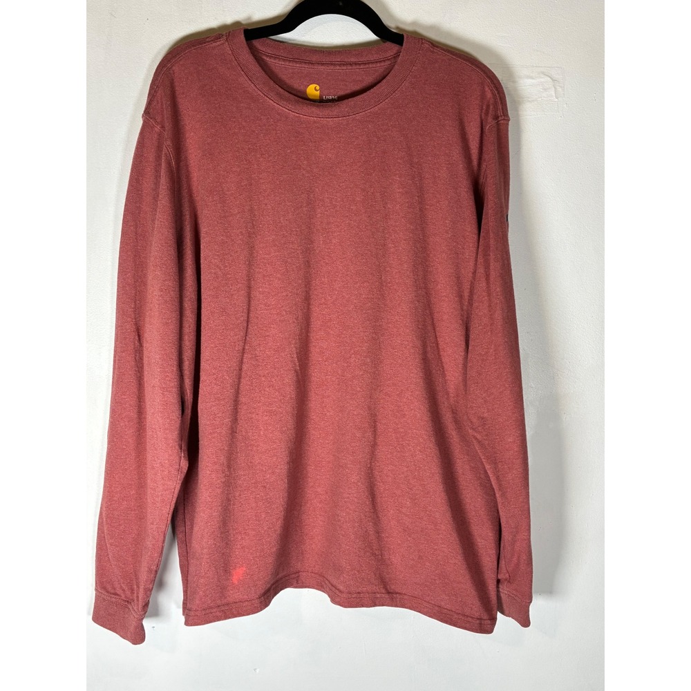 Carhartt Youth L 12/14 Original Fit Long Sleeve Logo Sleeve Tee Red